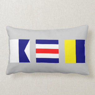Nautical Maritime Signal Flag ACK Nantucket Pillow Kussen
