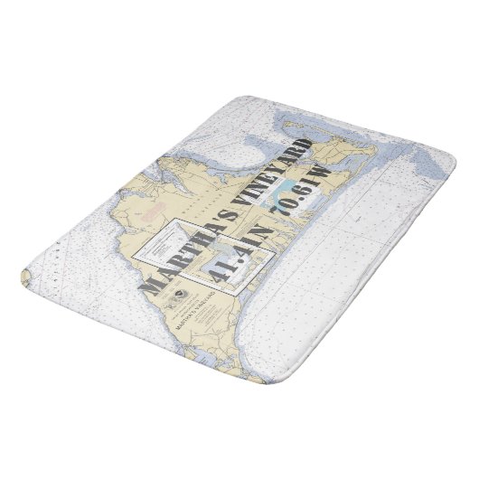 Nautical Martha's Vineyard Chart Badmat (Gekanteld)