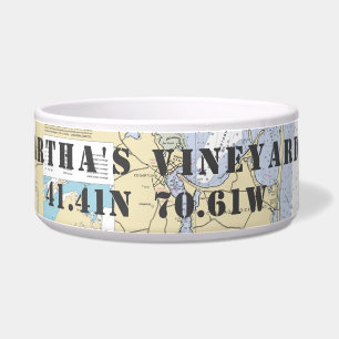 Nautical Martha's Vineyard Latitude Longitude Voerbakje
