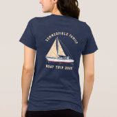 Nautical Matching Family Boat Trip Custom Tri-Blend Shirt (Achterkant)