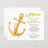 Nautical Menu Anchor Gold Weddenband Summer (Voorkant / Achterkant)