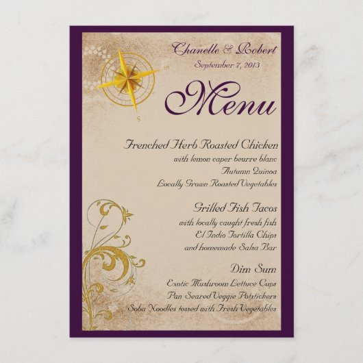 Nautical Menu cards (Voorkant)