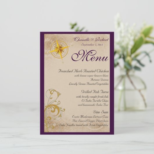 Nautical Menu cards (Staand voorkant)