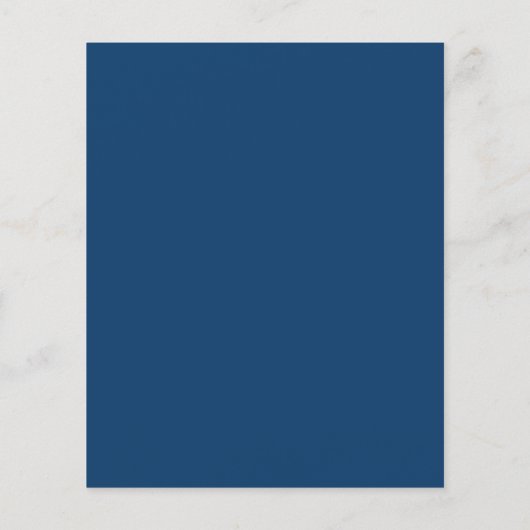 Nautical Menu Navy Blue Wedding Ocean Beach Sailor (Achterkant)