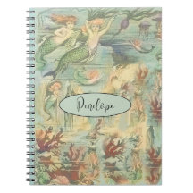  Nautical Mermaids and Jouw naam Notitieboek