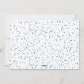 Nautical Merry & Married, Blue Stripes, Twee foto' Feestdagenkaart (Achterkant)