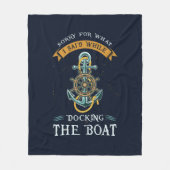 Nautical Message Docking the Boat Anchor and Rope Fleece Deken (Voorkant)