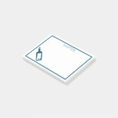 Nautical Message in a Bottle Ocean Blue Post-it® Notes (Schuin)