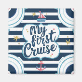 Nautical Mijn eerste cruise Magneet (Voorkant)