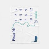 Nautical Milestone Blanket Fleece Deken (Voorkant)