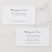 Nautical Minimal Typography Sailing Crew Visitekaartje (Voorkant / Achterkant)