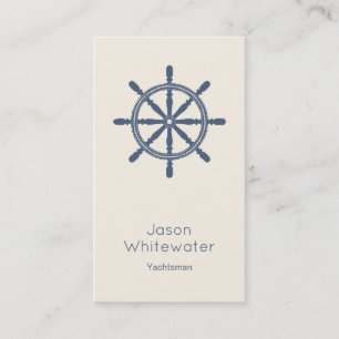 Nautical Minimalistical Visitekaartje Ivory Blue