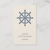 Nautical Minimalistical Visitekaartje Ivory Blue (Voorkant)