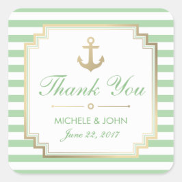 Nautical Mint White Bedankt voor Stickers