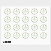 Nautical Mint White Hartelijk dank voor uw ronde S Ronde Sticker (Vel)