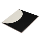 Nautical Modern Geometric Semi circle Zwarte Tegel Tegeltje (Zijkant)