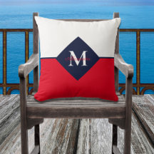 Nautical Modern Navy Blue Monogram