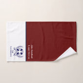 Nautical Modern Navy Blue Monogram Lake House Bath Bad Handdoek (Handdoek)