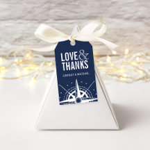 Nautical Modern Wedding Favor Dank je