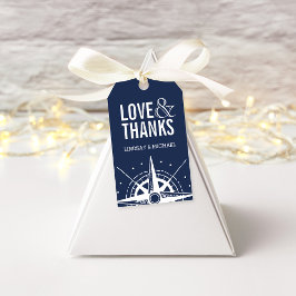 Nautical Modern Wedding Favor Dank je Cadeaulabel
