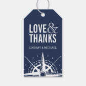 Nautical Modern Wedding Favor Dank je Cadeaulabel (Voorkant)