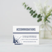 Nautical Modern Wedding Hotel Accommododatie Kaart (Staand voorkant)