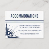 Nautical Modern Wedding Hotel Accommododatie Kaart (Voorkant)
