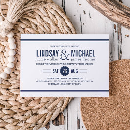 Nautical Modern Wedding Kaart