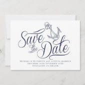 Nautical moderne Save the Date Kaart (Voorkant)