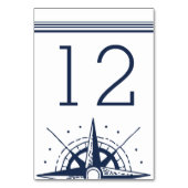 Nautical Moderne Table Number Kaart (Voorkant)