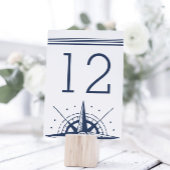 Nautical Moderne Table Number Kaart
