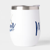 Nautical Moeder Gevestigd Navy Blauwe Waterfles (Links)
