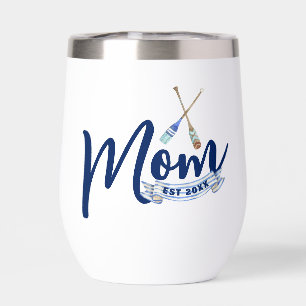 Nautical Moeder Gevestigd Navy Blauwe Waterfles