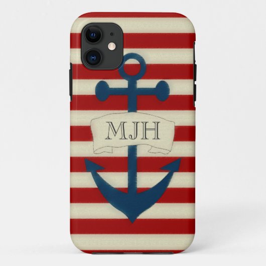  Nautical Monogram iPhone 5/5S Hoesje (Achterkant)