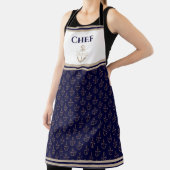 Nautical Monogram Navy Blue White Gold Schort (Insitu)