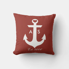 Nautical Monogram Pillow Kussen