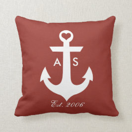 Nautical Monogram Pillow Kussen
