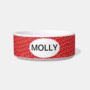 Nautical Monogrammed Ceramic Pet Bowl. Voerbakje