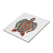 Nautical Mosaic Zee Turtle Colorful Tegeltje (Zijkant)