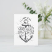 Nautical motivatie sailor quote briefkaart (Staand voorkant)