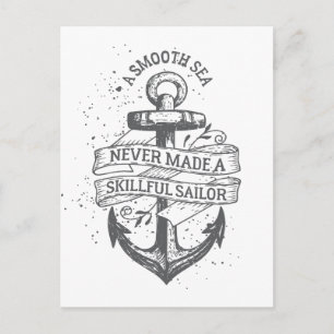 Nautical motivatie sailor quote briefkaart