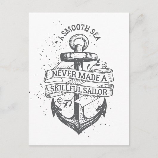 Nautical motivatie sailor quote briefkaart (Voorkant)