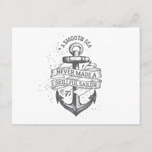 Nautical motivatie sailor quote briefkaart