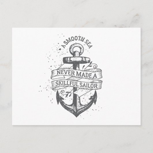 Nautical motivatie sailor quote briefkaart (Voorkant)