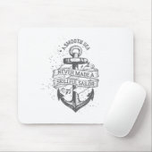 Nautical motivatie sailor quote muismat (Met muis)