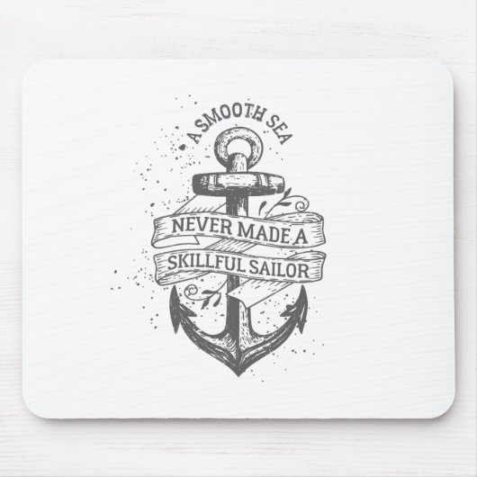Nautical motivatie sailor quote muismat (Voorkant)