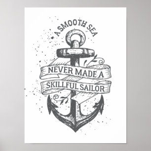 Nautical motivatie sailor quote poster