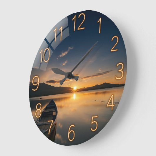 Nautical mountain lakehouse rustic nautical lake grote klok (Hoek)