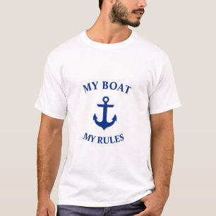 Nautical My Boat My Rules Anchor T-Shirt M