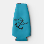 Nautical Nauti door Natuur Girl Blauwgroen flessen Flesjeskoeler (Voorkant)